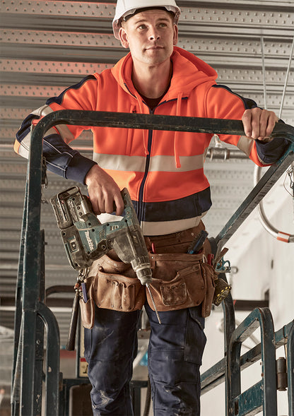 Syzmik - Unisex Hi Vis Full Zip Stretch Taped Hoodie - ZT486
