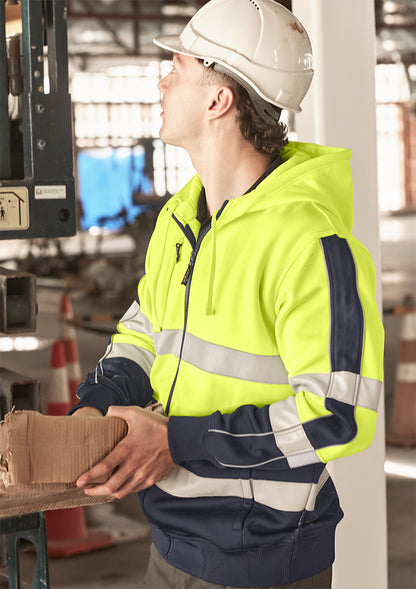 Syzmik - Unisex Hi Vis Full Zip Stretch Taped Hoodie - ZT486