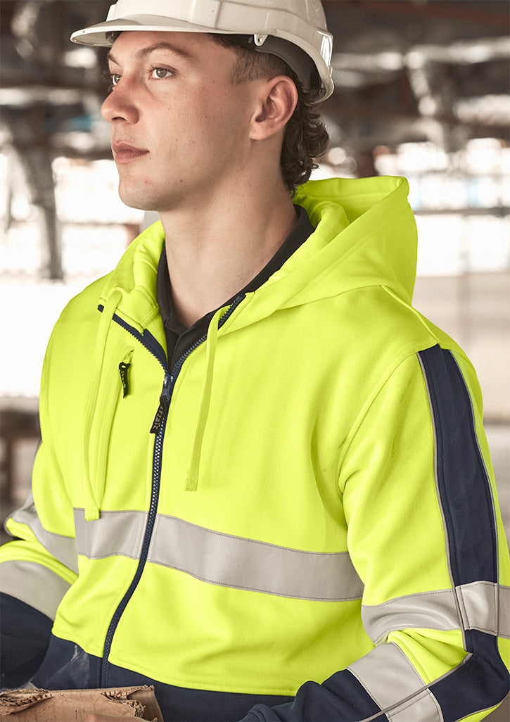 Syzmik - Unisex Hi Vis Full Zip Stretch Taped Hoodie - ZT486
