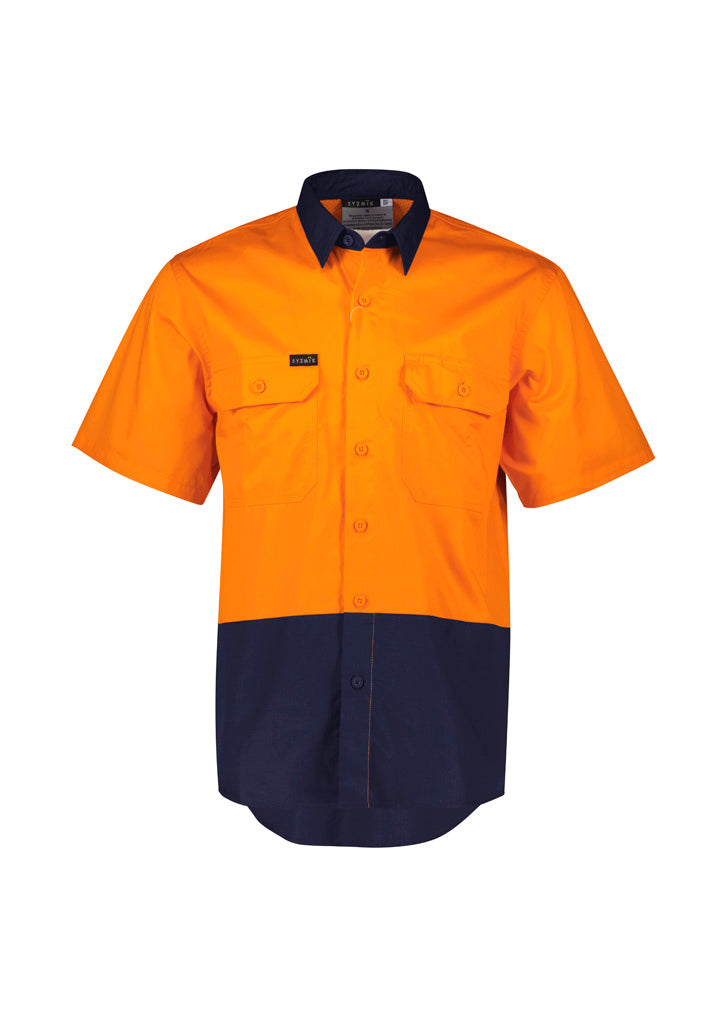 Syzmik - Mens Hi Vis Short Sleeve Shirt - ZW115