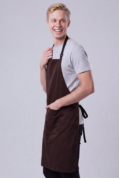 Aussie Chef - Chef Bib Apron With Pocket