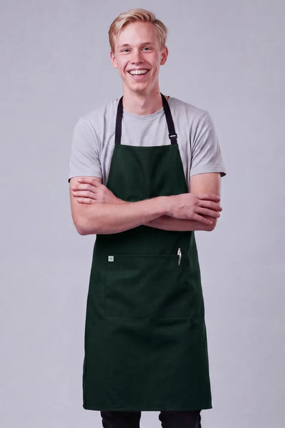Aussie Chef - Chef Bib Apron With Pocket