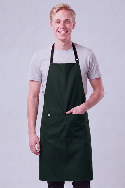 Aussie Chef - Chef Bib Apron With Pocket