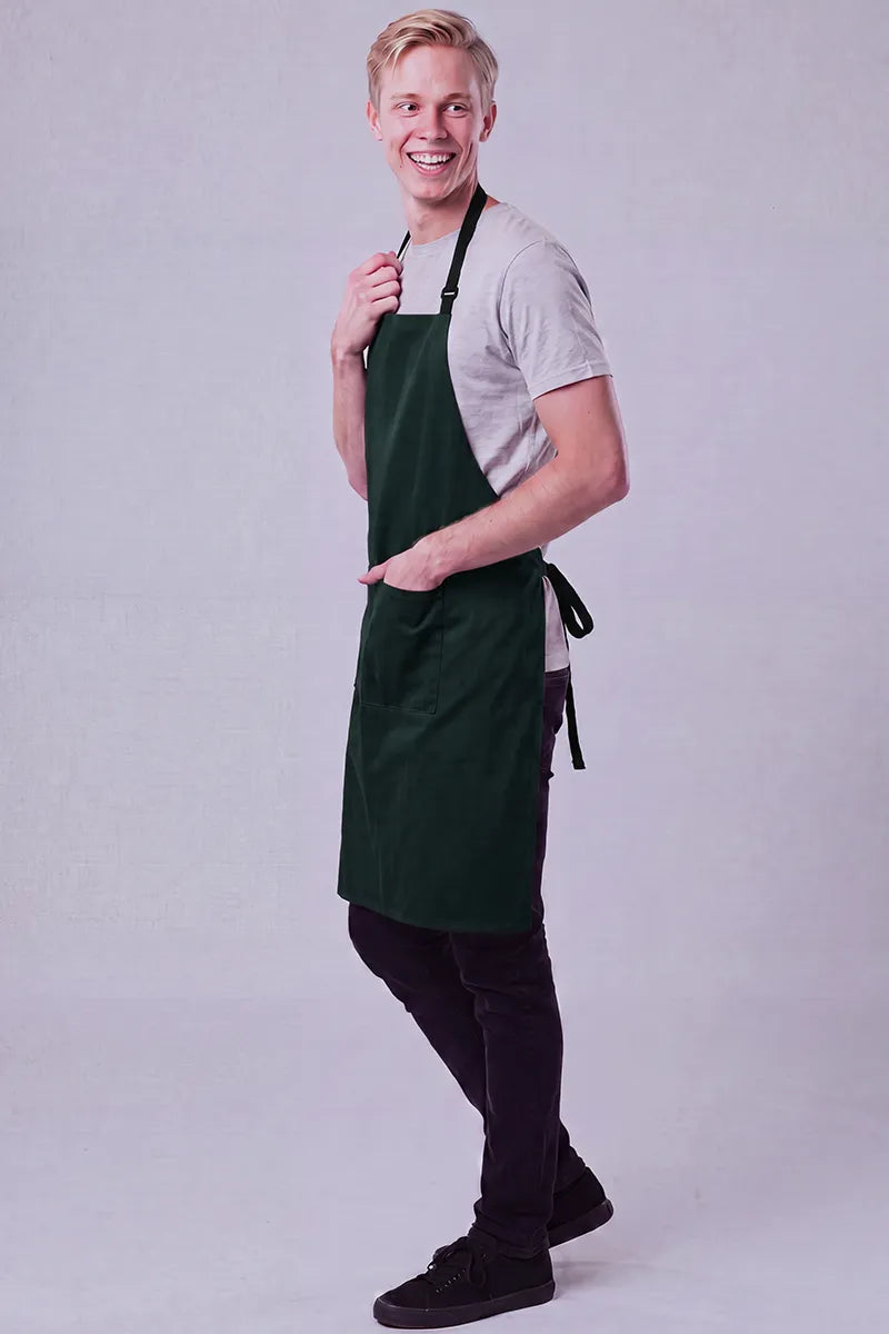 Aussie Chef - Chef Bib Apron With Pocket