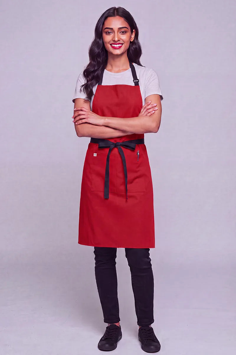 Aussie Chef - Chef Bib Apron With Pocket