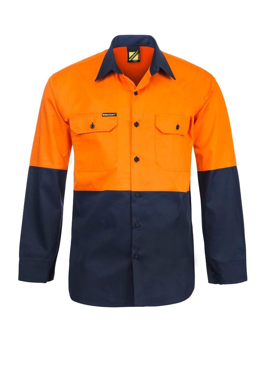 NCC APPAREL WS4247 Cotton L/S Shirt W Mesh Insert - Star Uniforms Australia