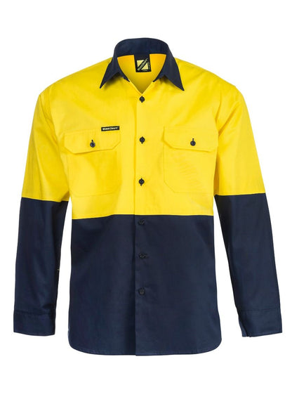 NCC APPAREL WS4247 Cotton L/S Shirt W Mesh Insert - Star Uniforms Australia