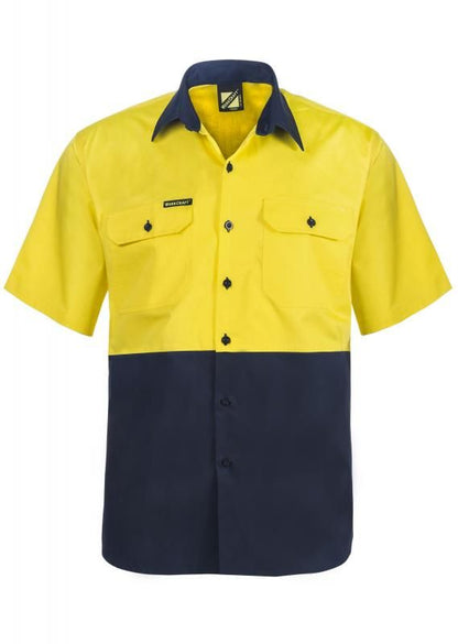 NCC APPAREL WS4248 Cotton S/S SHIRT W Mesh Insert - Star Uniforms Australia