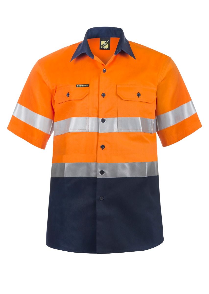 NCC APPAREL WS4001 Two Tone S/S Shirt W CSR Tape - Star Uniforms Australia