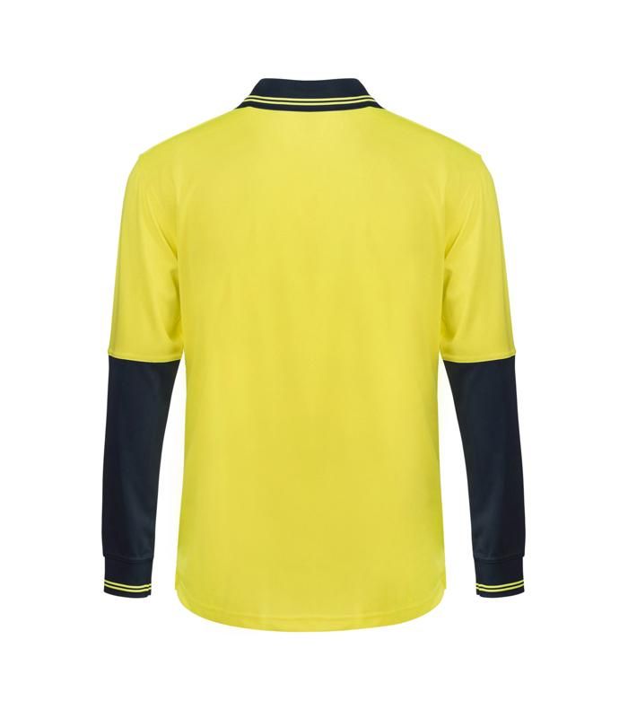 WORKCRAFT WSP402 Hi Vis Two Tone LS Polo CB - Star Uniforms Australia