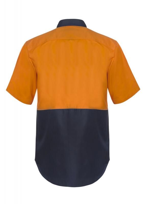 NCC APPAREL WS3063 Two Tone Hi Vis S/S Shirt Stud - Star Uniforms Australia