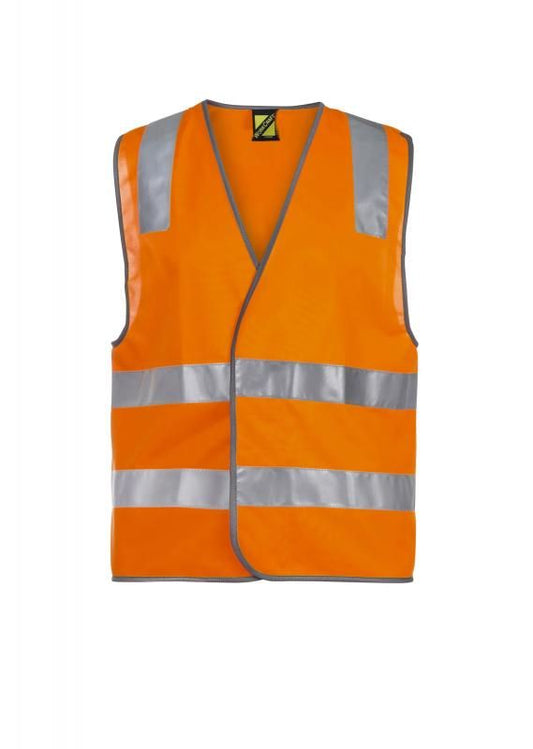 WORKCRAFT WV7001 Adult Hi Vis Vest With Tape - Star Uniforms Australia