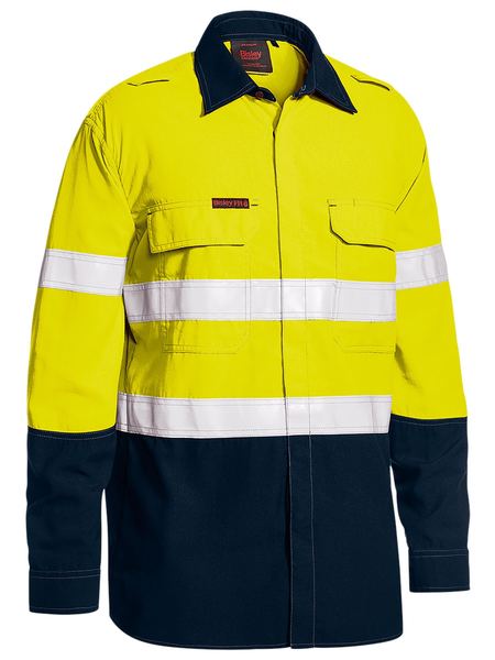 Bisley Tencate Tecasafe Taped Two Tone Hi Vis FR Lightweight Vented Shirt-BS8237T