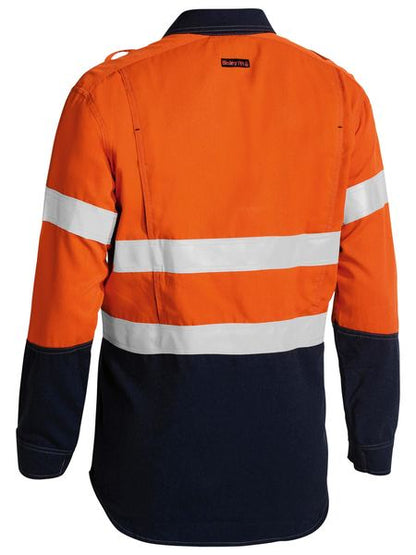 Bisley Tencate Tecasafe® Plus Taped 2 Tone Hi Vis Fr Vented Long Sleeve Shirt-BS8082T