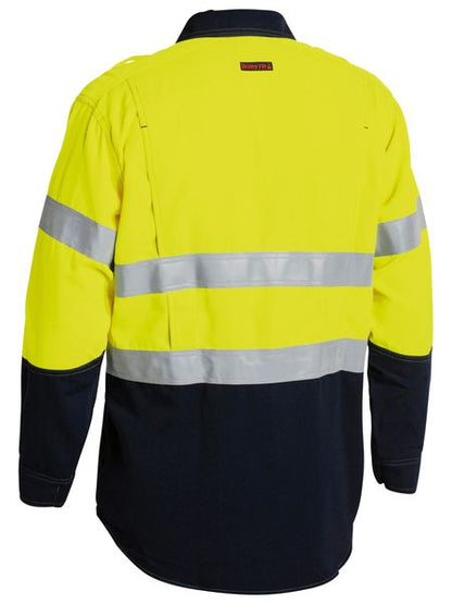 Bisley Tencate Tecasafe® Plus Taped 2 Tone Hi Vis Fr Vented Long Sleeve Shirt-BS8082T