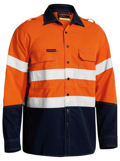 Bisley Tencate Tecasafe® Plus Taped 2 Tone Hi Vis Fr Vented Long Sleeve Shirt-BS8082T