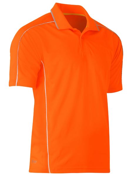 Bisley Cool Mesh Polo With Reflective Piping-BK1425