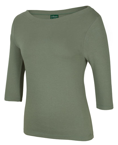 JB's Wear-C of C Ladies 3/4 Sleeve Boat Neck Tee - 1BT3
