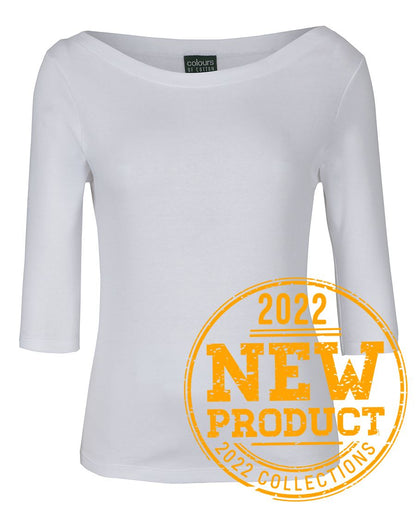 JB's Wear-C of C Ladies 3/4 Sleeve Boat Neck Tee - 1BT3