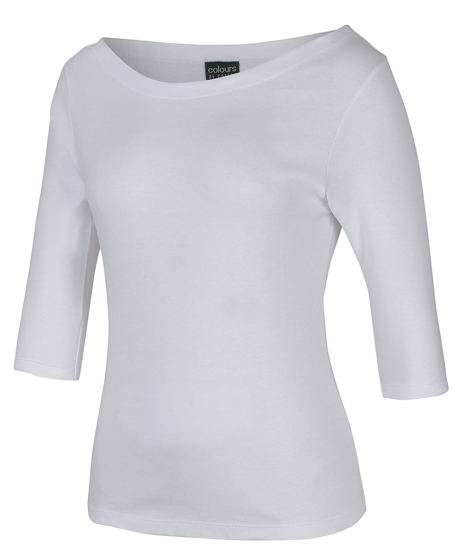 JB's Wear-C of C Ladies 3/4 Sleeve Boat Neck Tee - 1BT3