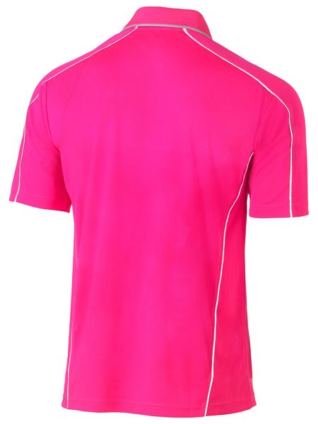 Bisley Cool Mesh Polo With Reflective Piping-BK1425