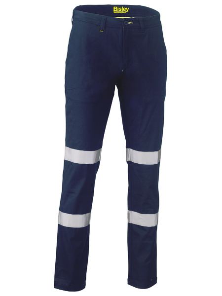 Bisley Taped Biomotion Stretch Cotton Drill Work Pants-BP6008T