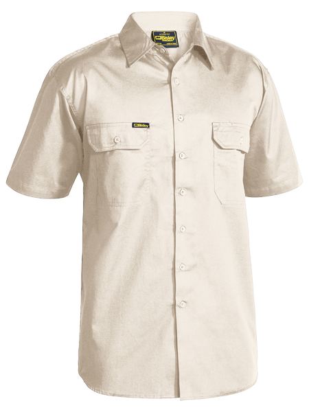 Bisley Cool Lightweight Drill Shirt - Short Sleeve-BS1893