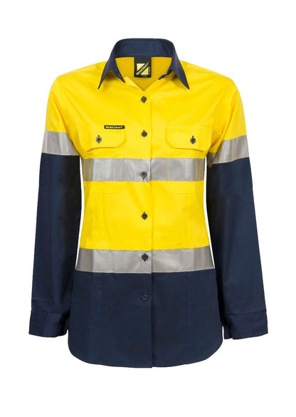 WORKCRAFT WSL501 Ladies Hi Vis 2 Tone Shirt CSR - Star Uniforms Australia