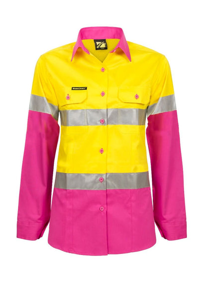 WORKCRAFT WSL501 Ladies Hi Vis 2 Tone Shirt CSR - Star Uniforms Australia