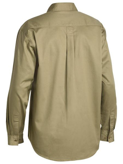 Bisley Closed Front Cotton Drill Shirt - Long Sleeve-BSC6433