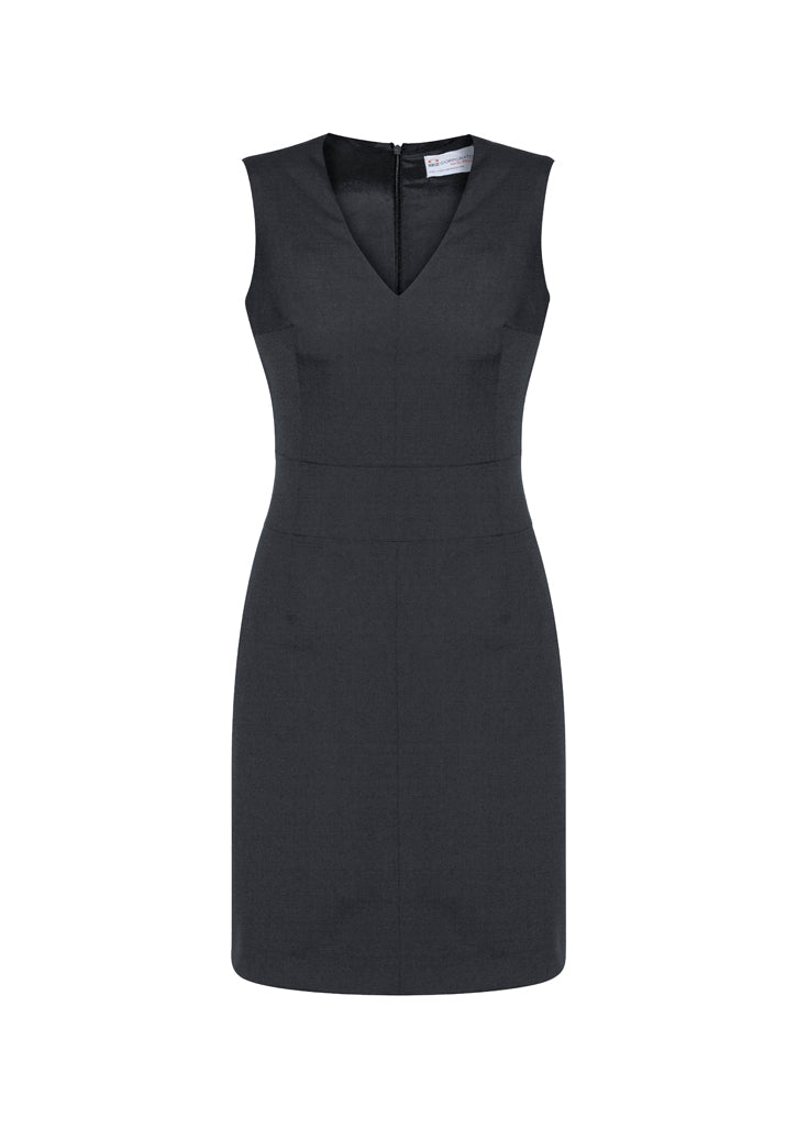 Biz Corporates Womens Sleeveless V Neck Dress 30121 - Star Uniforms Australia