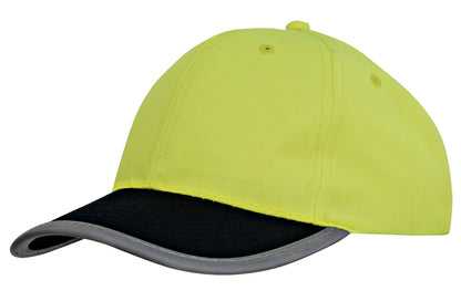 Headwear Luminescent Safety Cap with Reflective Trim - 3021