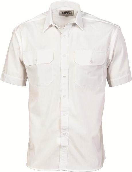 Dnc Polyester Cotton S/S Work Shirt (3211) - Star Uniforms Australia