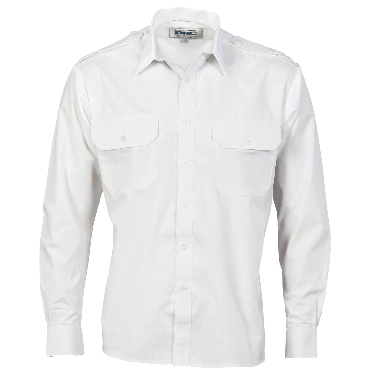 DNC Epaulette Polyester/Cotton Work Shirt - Long Sleeve 3214 - Star Uniforms Australia