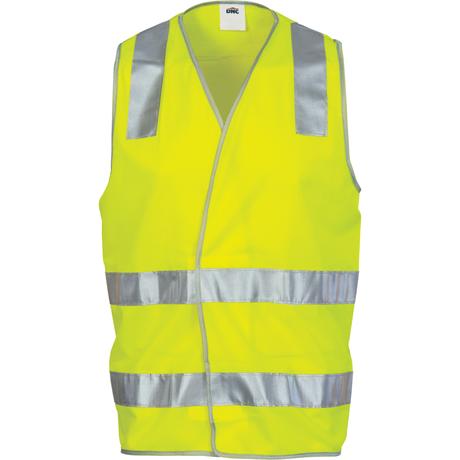 Dnc Day/Night Safety Vest With Hoop & Shoulder Generic R/Tape (3503) - Star Uniforms Australia