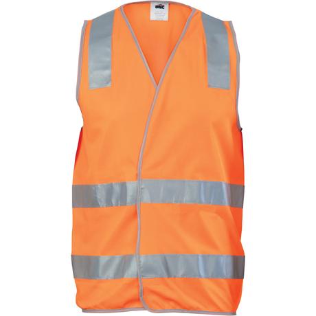 Dnc Day/Night Safety Vest With Hoop & Shoulder Generic R/Tape (3503) - Star Uniforms Australia