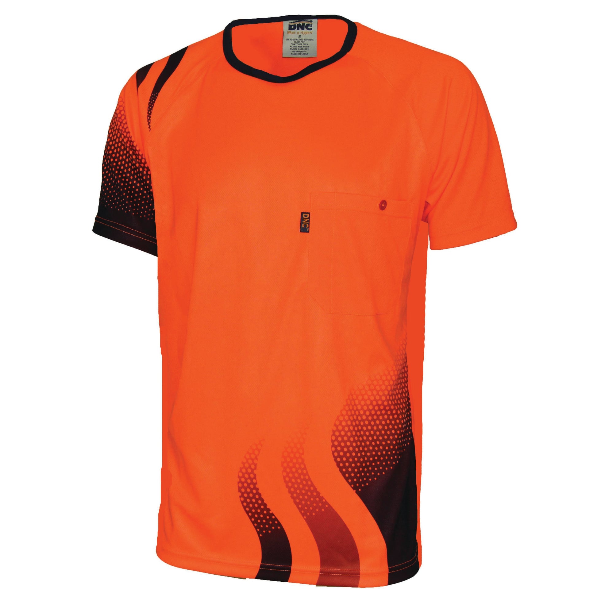 DNC Wave Hivis Sublimated Tee 3562 - Star Uniforms Australia