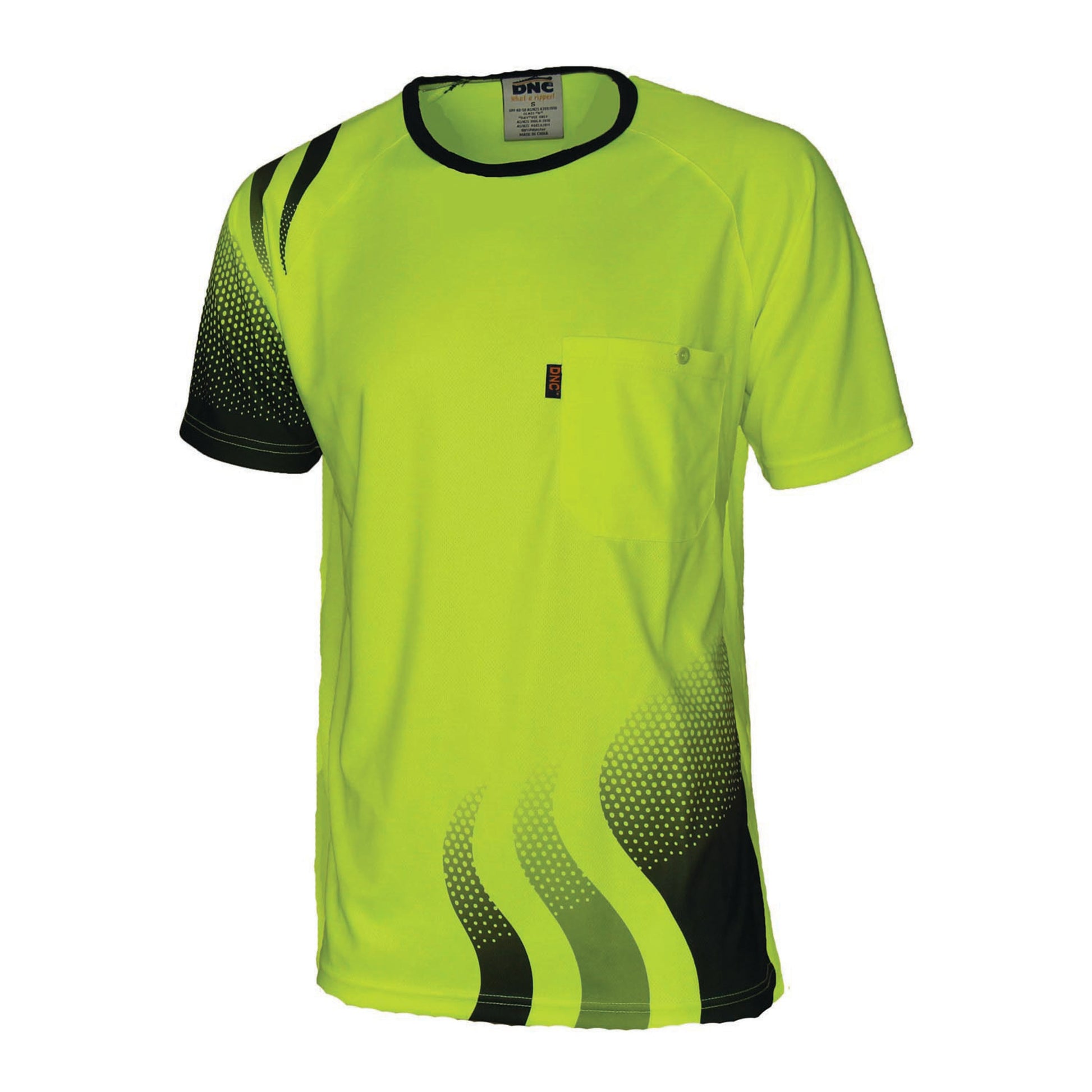 DNC Wave Hivis Sublimated Tee 3562 - Star Uniforms Australia