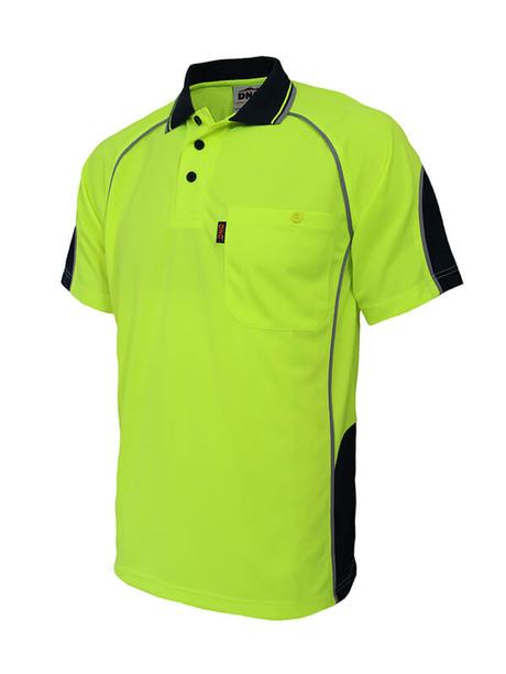 Dnc Hi-Vis Semicircle-Piping Polo (3569) - www.staruniforms.com.au
