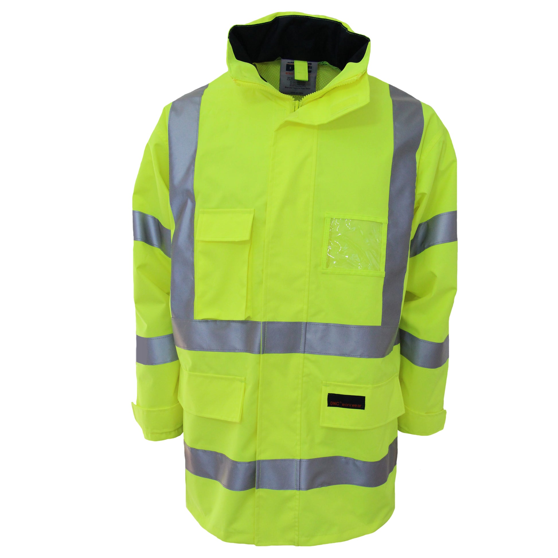 HiVis Breathable Rain Jacket Biomotion tape 3571 - Star Uniforms Australia