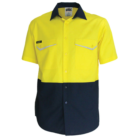 DNC Two-Tone RipStop Cotton Cool Shirt, S/S 3585 - Star Uniforms Australia