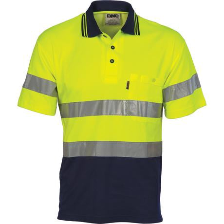 Dnc Hivis Cotton Back S/S Polo With Generic R/T (3717) - Star Uniforms Australia