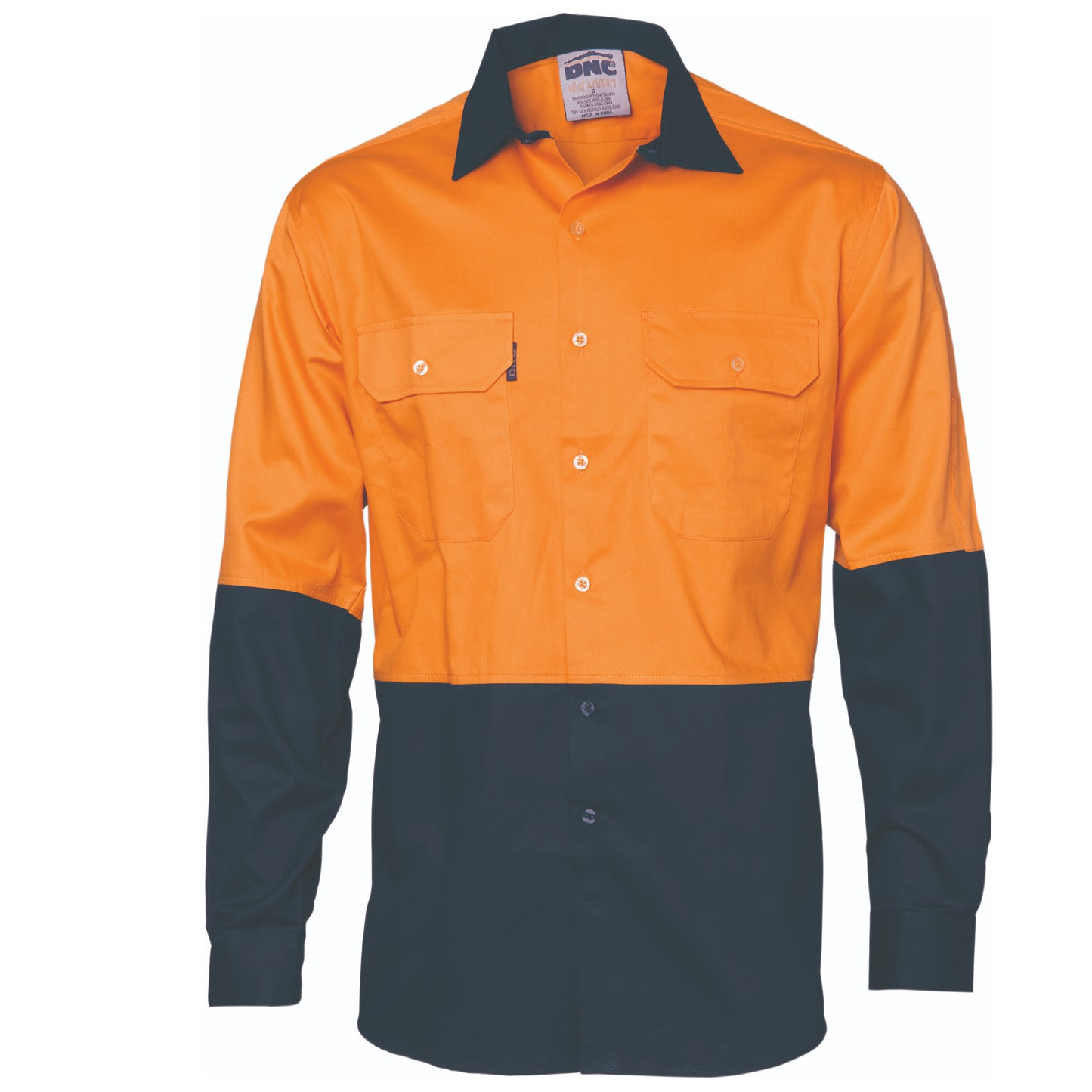 DNC HiVis Cool-Breeze Vertical Vented Cotton Shirt - Long sleeve 3732 - Star Uniforms Australia