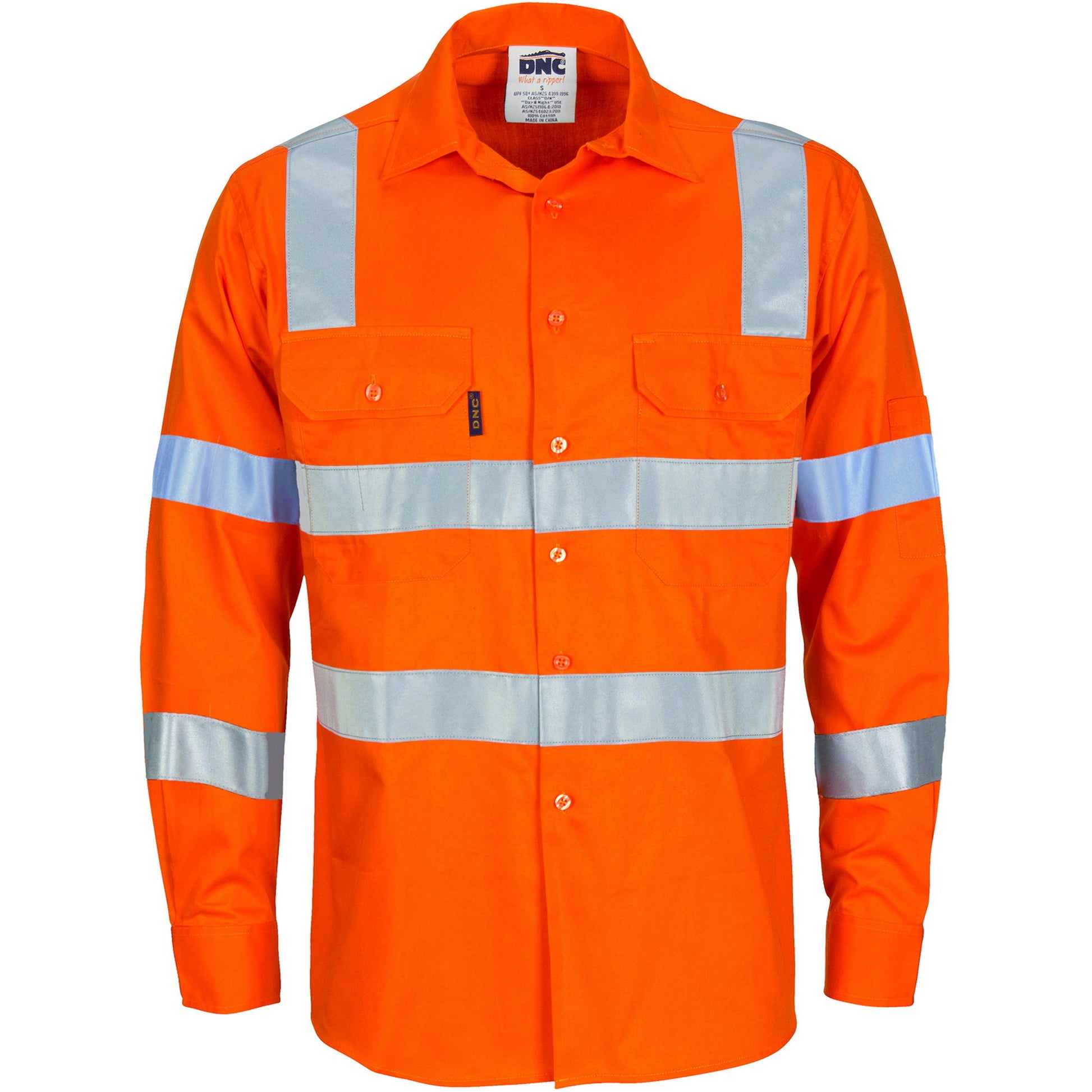 DNC Hi Vis D/N L/W Cotton Shirt3743 - Star Uniforms Australia