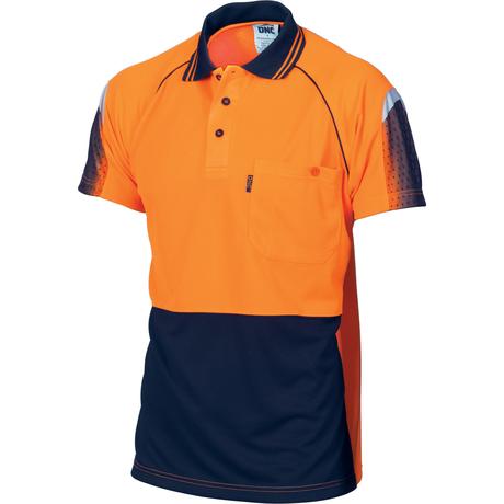 Dnc Hivis Cool-Breathe Sublimated Piping Polo-Short Sleeve (3751) - Star Uniforms Australia