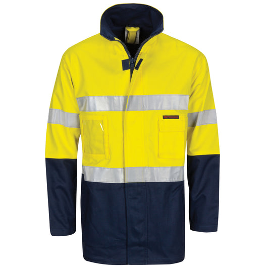 HiVis Cotton Drill "2 in 1" Jacket with Generic Reflective R/Tape 3767 - Star Uniforms Australia