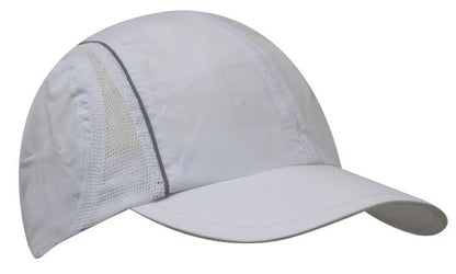 Headwear Micro Fibre & Mesh Sports Cap with Reflective Trim Cap - 3814