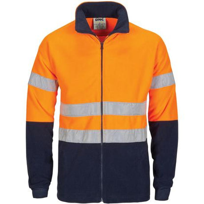 Dnc Hivis Two Tone Full Zip Polar Fleece With Generic R/Tape (3830) - Star Uniforms Australia