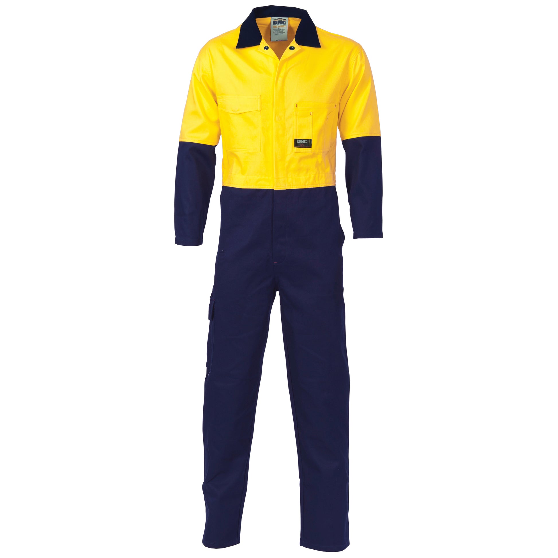 DNC HiVis Cool-Breeze 2-Tone LightWeight Cotton Coverall 3852 - Star Uniforms Australia