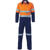 DNC Hivis Two Tone Cott On Coverall With 3M R/Tape 3855 - Star Uniforms Australia